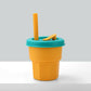 Fashion Baby Drinking Cup Boys Girl's Platinum Silicone Water Cup with Straw Travel Juice Coffee Cup