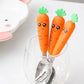 New Trending Children's Carrot Tableware Suit 304 Stainless Steel Tableware Baby Solid Food Spoon Fork Tableware