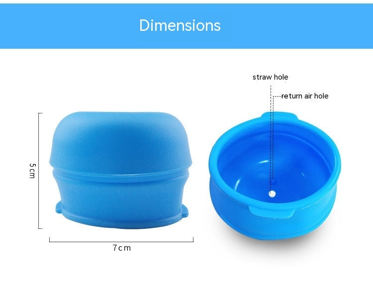 Anti-spill Leak-proof Silicone Straw Cup Lid