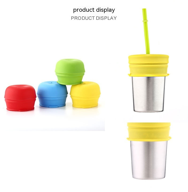 Anti-spill Leak-proof Silicone Straw Cup Lid