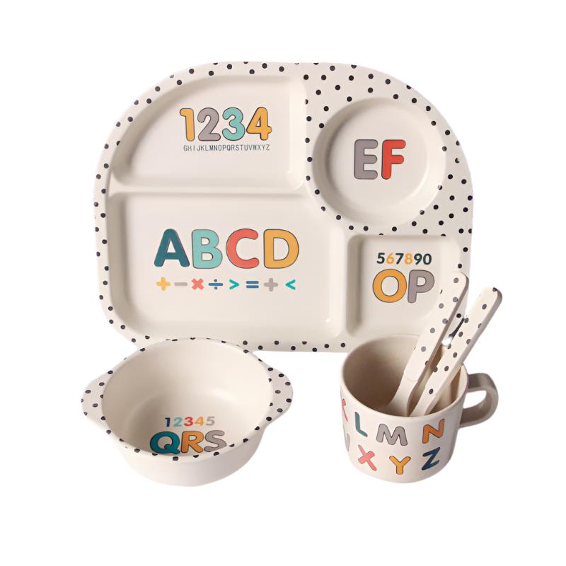 Bamboo fiber children's tableware