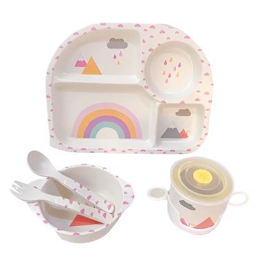 Bamboo fiber children's tableware