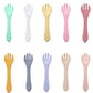 Food Grade Baby Feeding Tableware Silicone Fork